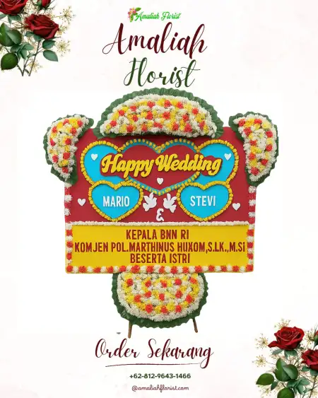 Papan Bunga Pernikahan Solokuro